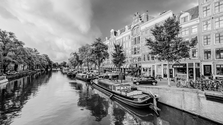 View of an Amsterdam canal