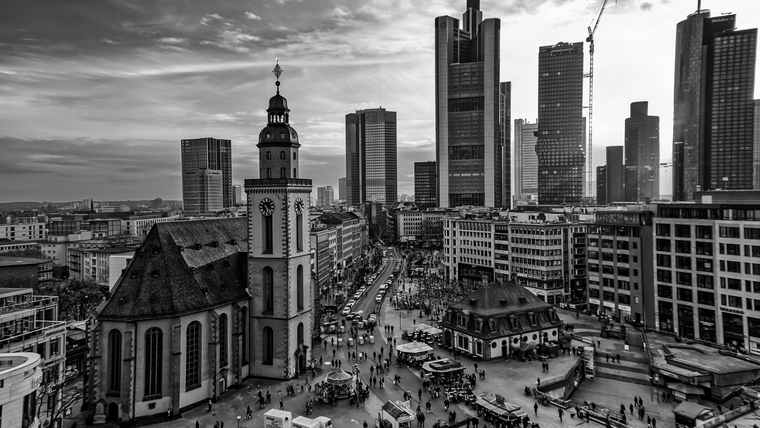 View of the city of Frankfurt