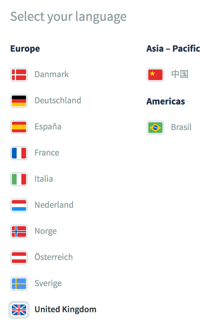 Country picker component