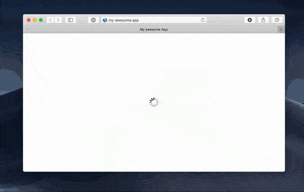 Video of a loading JS app